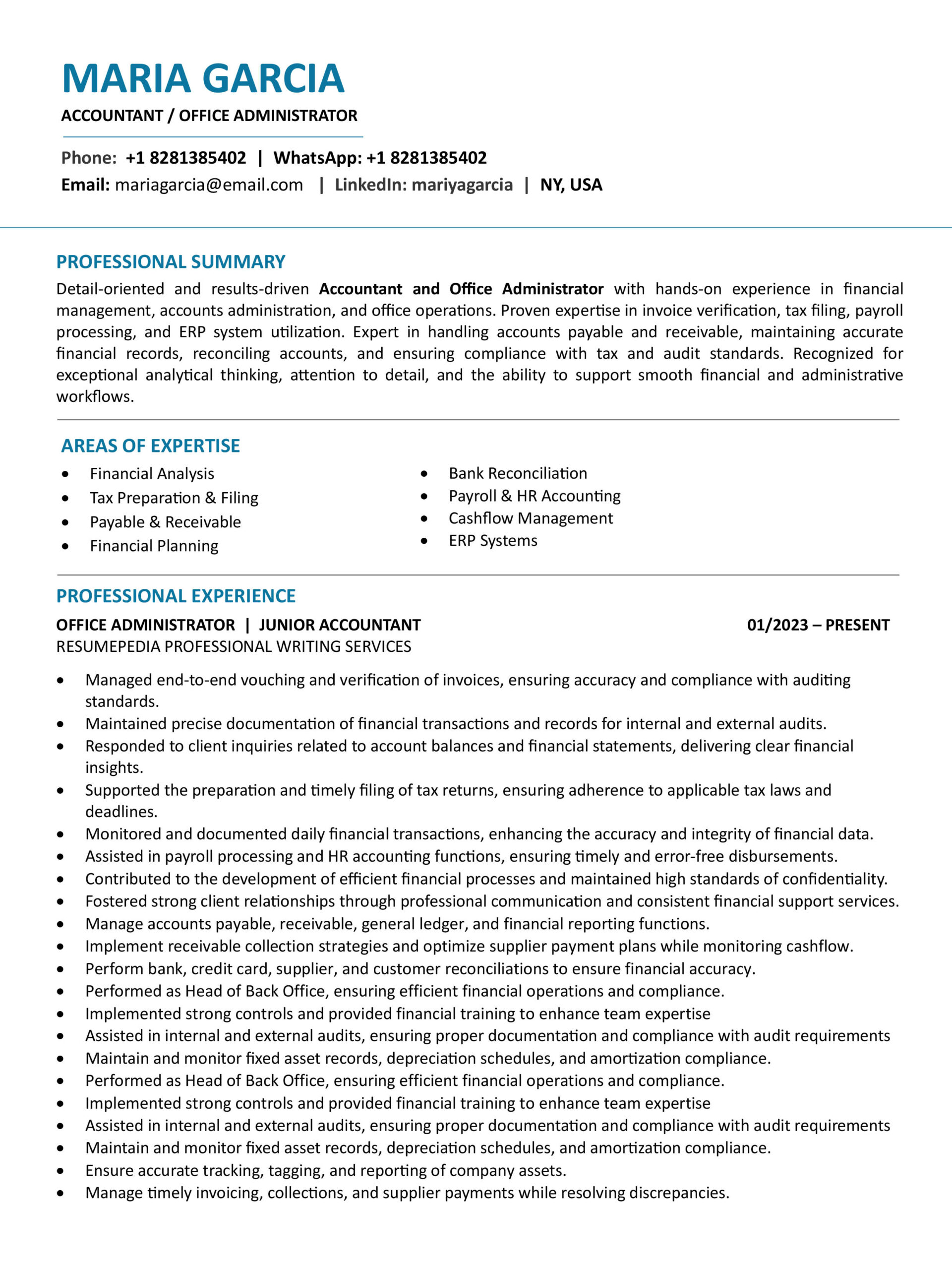 Resume Sample 1