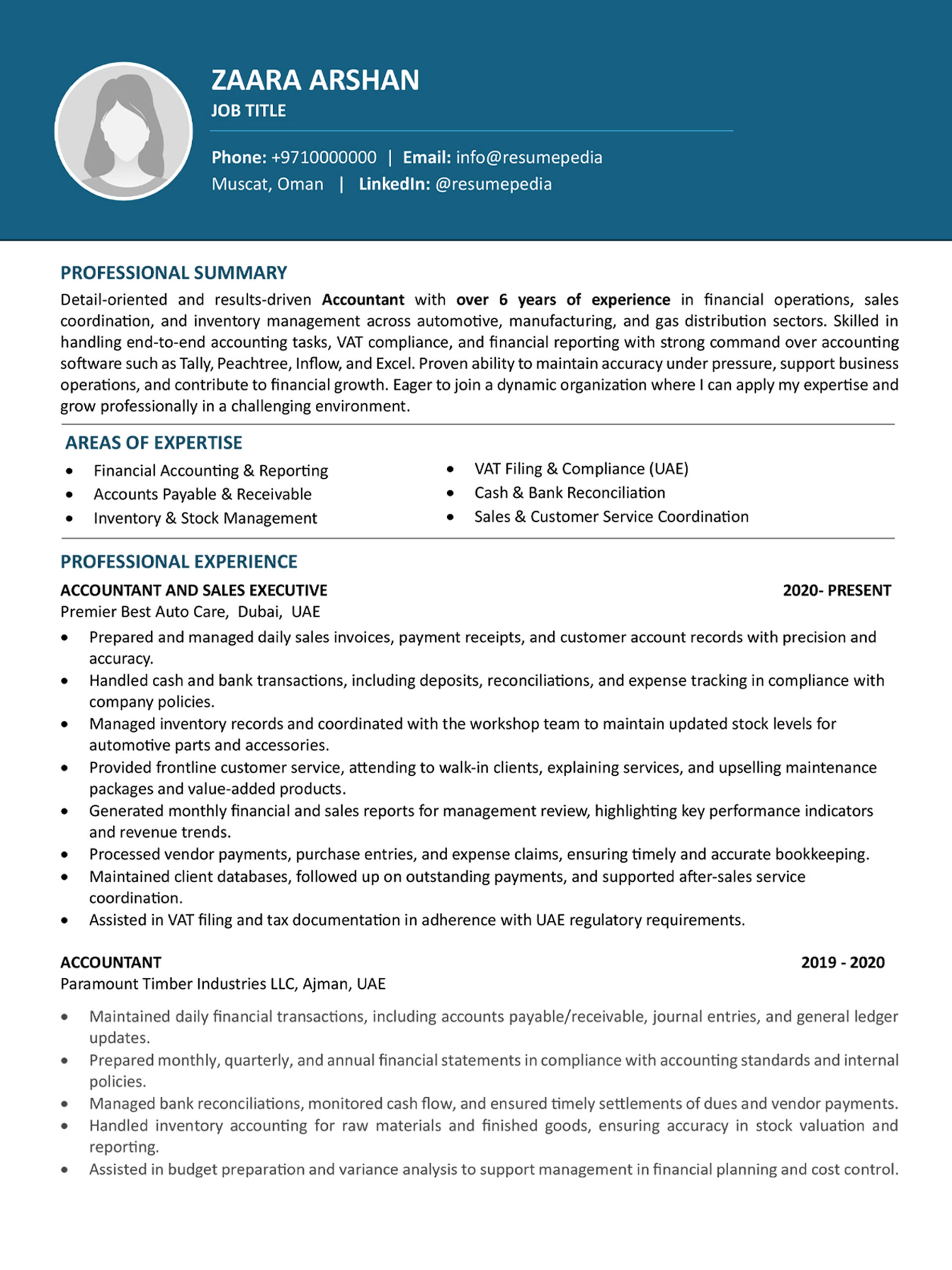 Resume Sample 3